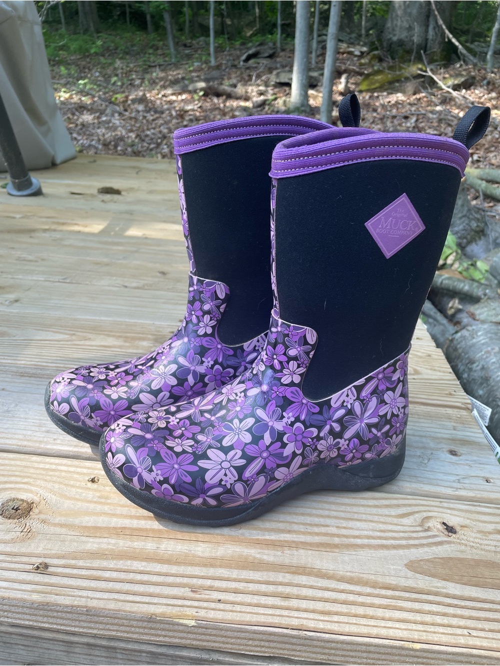Women’s Purple Flowered Muck Boots